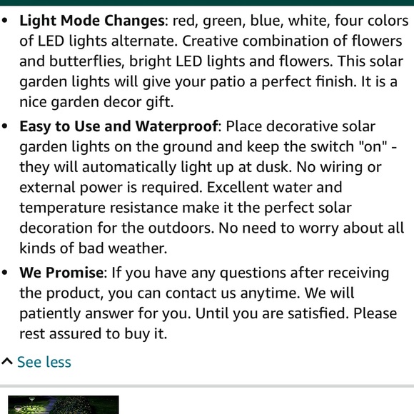 Anpro Outdoor Solar LED 2-pack of 3 Flowers Garden Lights Waterproof - Picture 5 of 16